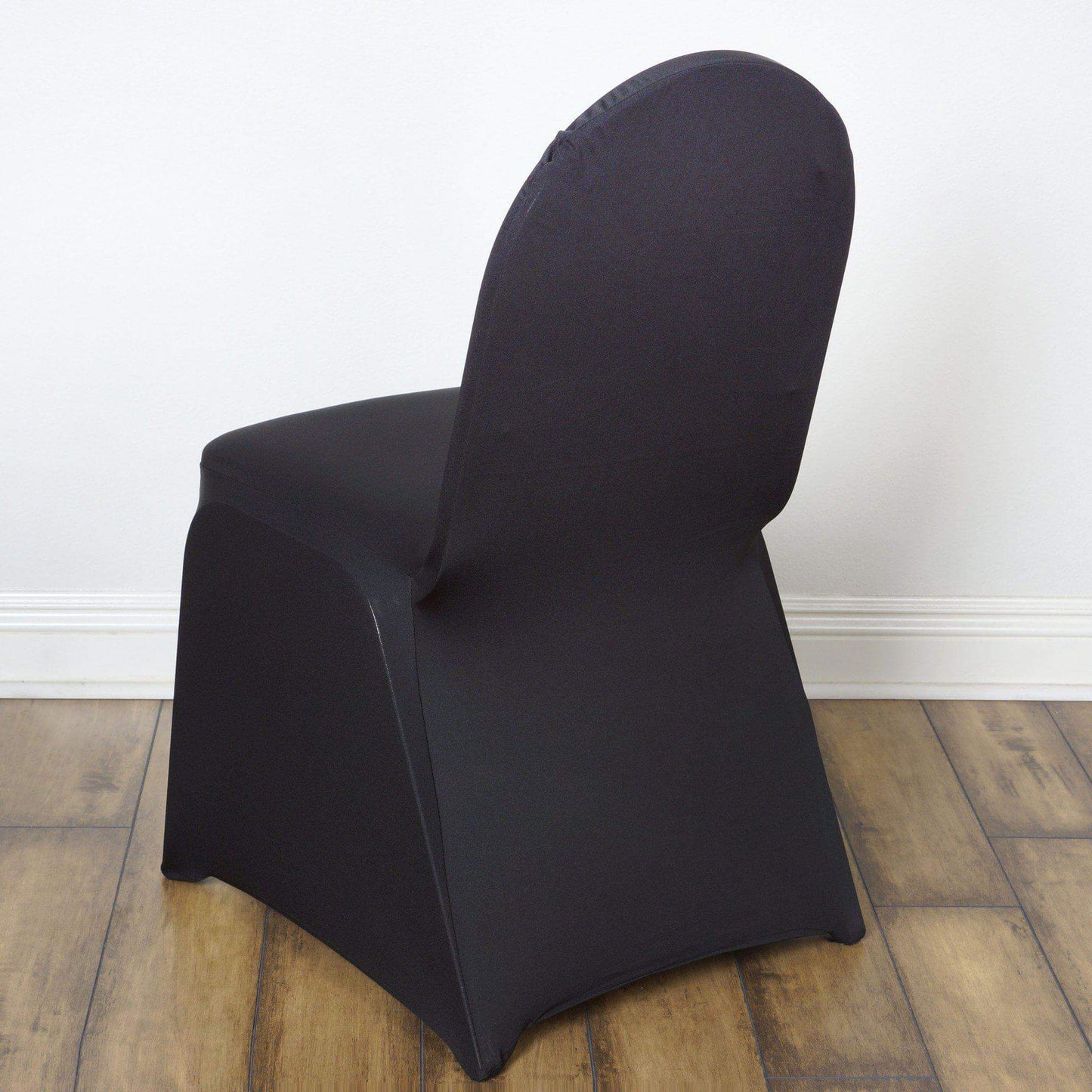 Spandex Chair Cover for Banquet Chairs Black - Stylish Stretch 160GSM Fabric with Slip - On Slipcover for Sophisticated Gatherings - Linen Luxes