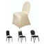 Spandex Chair Cover for Banquet Chairs Champagne - Stretch 160GSM Fabric with Slip - On Slipcover - Linen Luxes