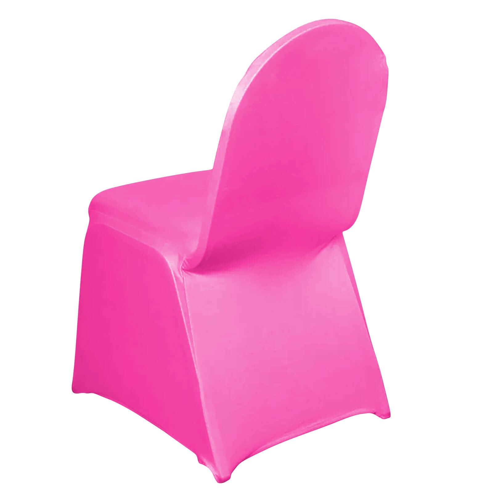 Spandex Chair Cover for Banquet Chairs Fuchsia - Stretch 160GSM Fabric with Slip - On Slipcover - Linen Luxes