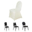 Spandex Chair Cover for Banquet Chairs Ivory - Stretch 160GSM Fabric with Slip - On Slipcover - Linen Luxes