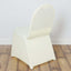 Spandex Chair Cover for Banquet Chairs Ivory - Stretch 160GSM Fabric with Slip - On Slipcover - Linen Luxes