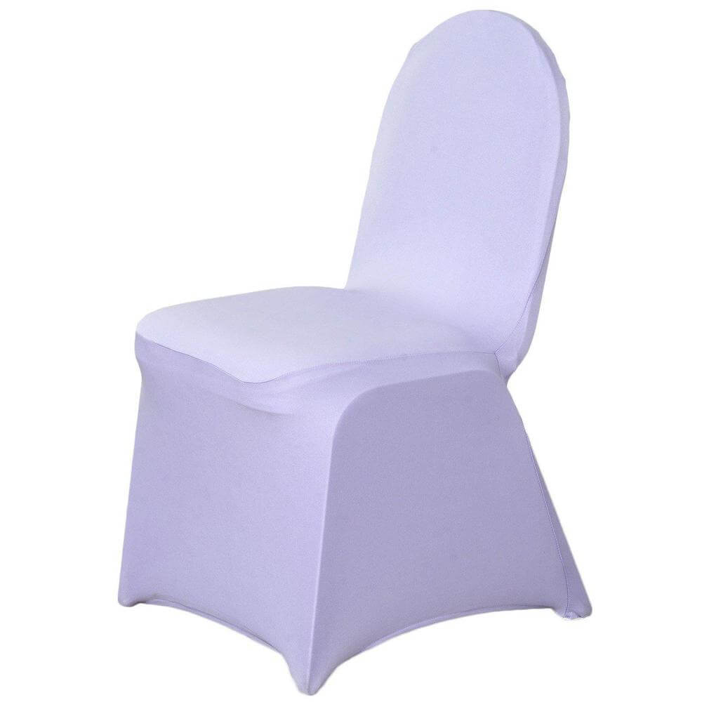 Spandex Chair Cover for Banquet Chairs Lavender Lilac - Stretch 160GSM Fabric with Slip - On Slipcover - Linen Luxes