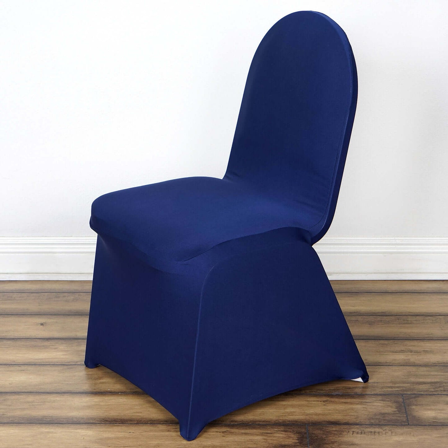 Spandex Chair Cover for Banquet Chairs Navy Blue - Stretch 160GSM Fabric with Slip - On Slipcover - Linen Luxes