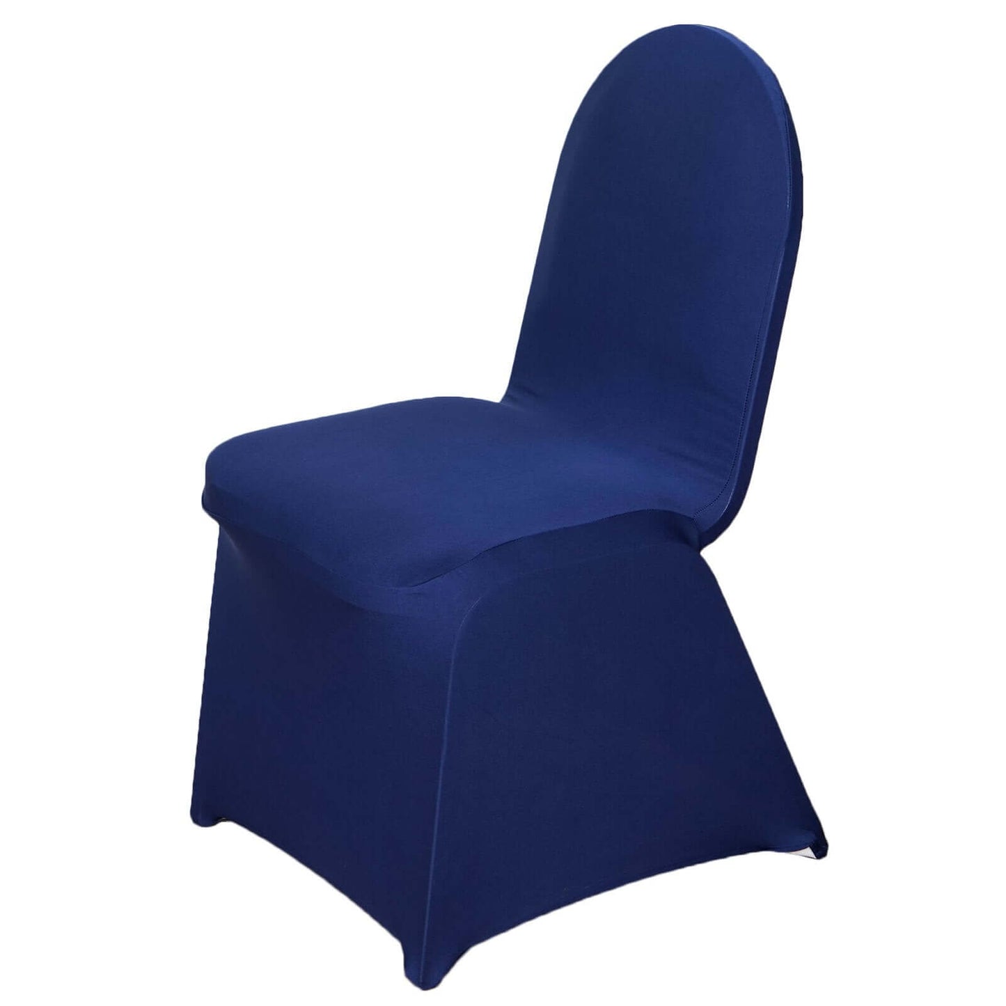 Spandex Chair Cover for Banquet Chairs Navy Blue - Stretch 160GSM Fabric with Slip - On Slipcover - Linen Luxes