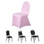 Spandex Chair Cover for Banquet Chairs Pink - Stretch 160GSM Fabric with Slip - On Slipcover - Linen Luxes