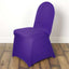Spandex Chair Cover for Banquet Chairs Purple - Stretch 160GSM Fabric with Slip - On Slipcover - Linen Luxes