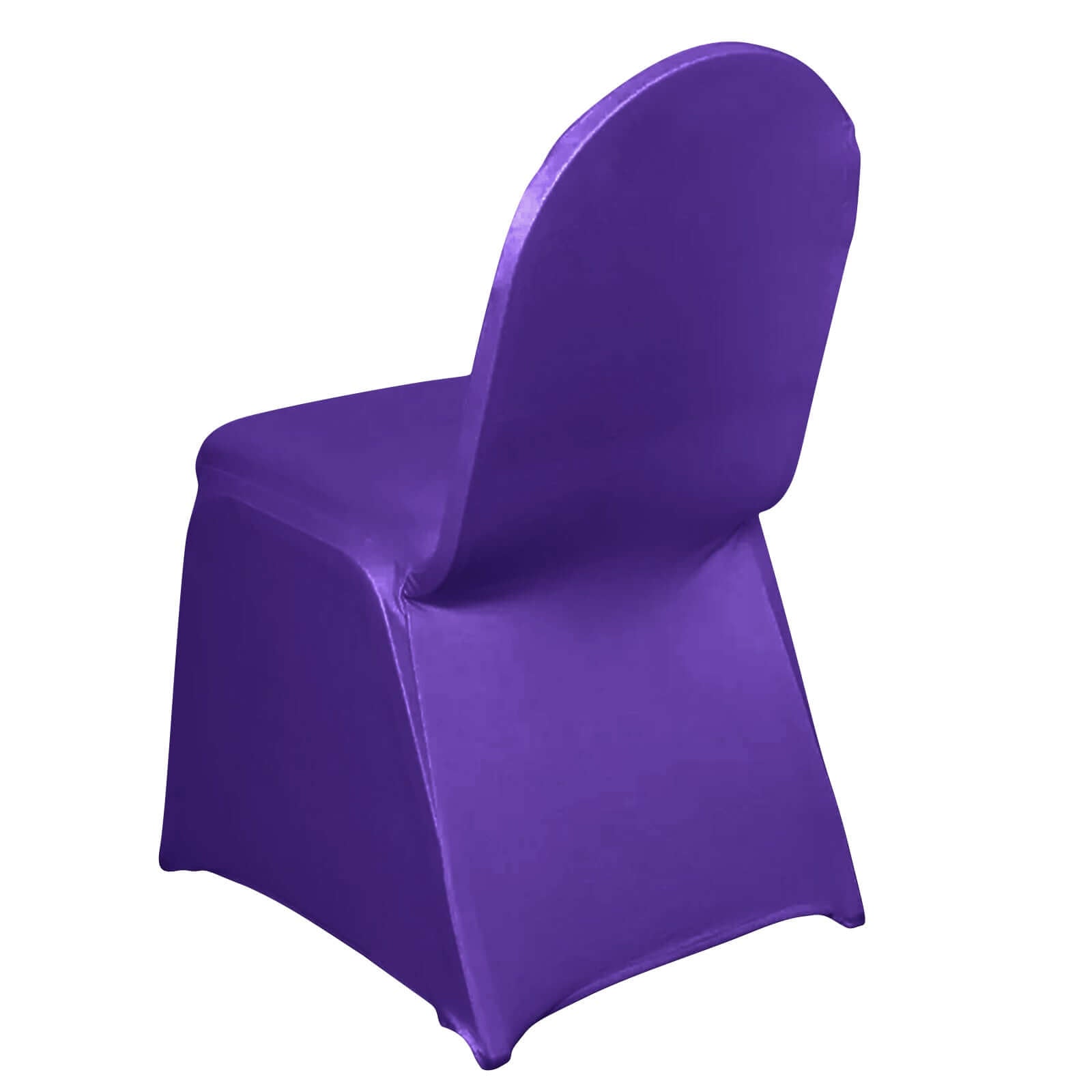 Spandex Chair Cover for Banquet Chairs Purple - Stretch 160GSM Fabric with Slip - On Slipcover - Linen Luxes
