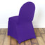 Spandex Chair Cover for Banquet Chairs Purple - Stretch 160GSM Fabric with Slip - On Slipcover - Linen Luxes