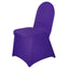 Spandex Chair Cover for Banquet Chairs Purple - Stretch 160GSM Fabric with Slip - On Slipcover - Linen Luxes