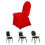 Spandex Chair Cover for Banquet Chairs Red - Stretch 160GSM Fabric with Slip - On Slipcover - Linen Luxes