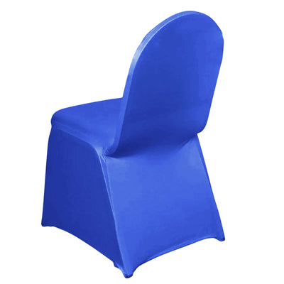 Spandex Chair Cover for Banquet Chairs Royal Blue - Stretch 160GSM Fabric with Slip - On Slipcover - Linen Luxes