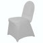 Spandex Chair Cover for Banquet Chairs Silver - Stretch 160GSM Fabric with Slip - On Slipcover - Linen Luxes