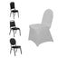 Spandex Chair Cover for Banquet Chairs Silver - Stretch 160GSM Fabric with Slip - On Slipcover - Linen Luxes