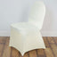 Spandex Chair Cover Madrid Style for Banquet Chairs Ivory - Stylish Stretch 180GSM Fitted Slipcover - Linen Luxes