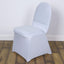 Spandex Chair Cover Madrid Style for Banquet Chairs White - Stylish Stretch 180GSM Fitted Slipcover for Weddings - Linen Luxes