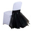 Spandex Chair Cover Skirt Tutu Style for Wedding Chairs Black - Stylish Decor for Formal Events - Linen Luxes