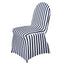Spandex Chair Cover with Foot Pockets for Banquet Chairs Black/White Striped - Durable Stretch Fitted Slipcover for Weddings & Gatherings - Linen Luxes