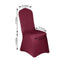 Spandex Chair Cover with Metallic Shimmer Tinsel Back for Banquet Chairs Burgundy - Fitted Slipcover - Linen Luxes