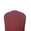 Spandex Chair Cover with Metallic Shimmer Tinsel Back for Banquet Chairs Burgundy - Fitted Slipcover - Linen Luxes