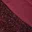 Spandex Chair Cover with Metallic Shimmer Tinsel Back for Banquet Chairs Burgundy - Fitted Slipcover - Linen Luxes