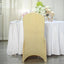 Spandex Chair Cover with Metallic Shimmer Tinsel Back for Banquet Chairs Champagne - Fitted Slipcover - Linen Luxes