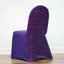 Spandex Chair Cover with Metallic Shimmer Tinsel Back for Banquet Chairs Purple - Fitted Slipcover - Linen Luxes