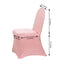 Spandex Chair Cover with Metallic Shimmer Tinsel Back for Banquet Chairs Rose Gold - Fitted Slipcover - Linen Luxes
