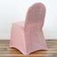 Spandex Chair Cover with Metallic Shimmer Tinsel Back for Banquet Chairs Rose Gold - Fitted Slipcover - Linen Luxes