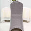 Spandex Chair Cover with Metallic Shimmer Tinsel Back for Banquet Chairs Silver - Fitted Slipcover - Linen Luxes