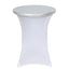 Spandex Cocktail Table Top Cover Fitted Metallic Silver - Stretchy & Wrinkle Free Topper