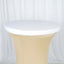 Spandex Table Top Cover White Fitted Cocktail Topper - Wrinkle - Free Event Decor - Linen Luxes