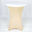 Spandex Table Top Cover White Fitted Cocktail Topper - Wrinkle - Free Event Decor - Linen Luxes