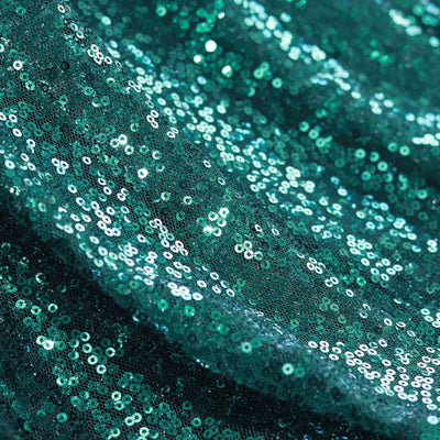 54"x4 Yards Hunter Emerald Green Sequin Fabric Bolt, Sparkly DIY Craft Fabric Roll