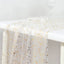 Sheer Chiffon 10ft Table Runner Metallic Gold Glittered Design - Sparkling Table Decor