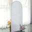 5ft Silver Shimmer Tinsel Spandex Chiara Backdrop Stand Cover For Fitted Round Top Wedding Arch