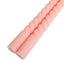 12-Pack Taper Candles Spiral Long Burn Wick Design Blush - Premium Unscented Wax Dinner Candle Sticks 11"