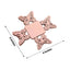 50-Pack Mini Paper Truffle Cup Liners Butterfly Square Design Metallic Rose Gold - 225GSM Cupcake Tray Wrappers 4"