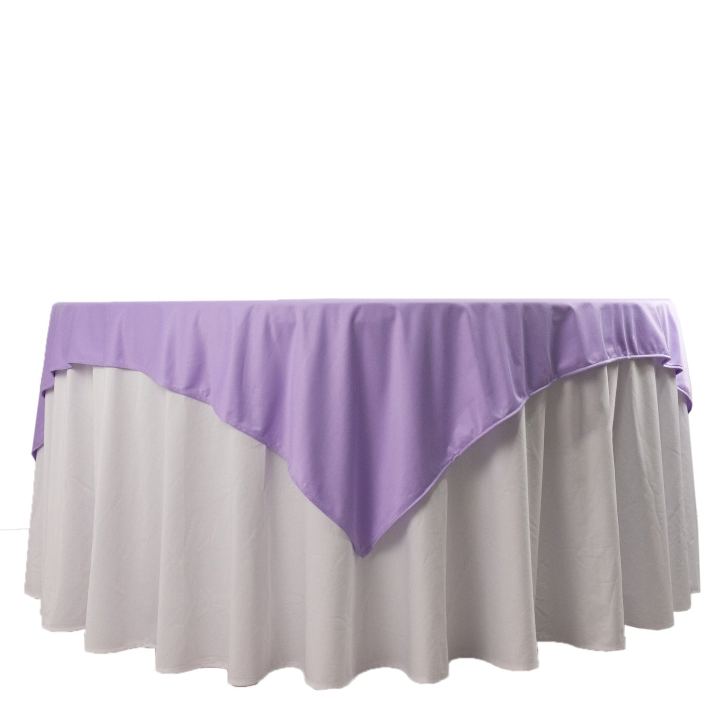 Scuba 70"x70" Table Overlay Square Tablecloth Lavender Lilac - Wrinkle Free & Stain Resistant Table Cover