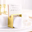 4 Pack Matte Gold Metal Square Napkin Rings with Place Card Holder, Modern Design Multipurpose Napkins Rings