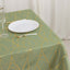 Polyester 54"x54" Square Tablecloth Dusty Sage Green with Gold Foil Tree Branch Pattern - Wrinkle-Resistant & Durable Table Cover