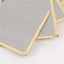 50-Pack Paper Beverage Napkins Gray with Gold Foil Edge - 2 Ply Disposable Soft 18GSM Cocktail Napkins 5"x5"
