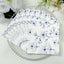 50-Pack Paper Cocktail Napkins with Blue Magnolia Flowers Print White - Highly 2 Ply Absorbent Soft Napkins for Beverages