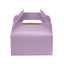 25 Pack Candy Gift Tote Gable Boxes, Matte Lavender Lilac Party Favor Treat Boxes - 6"x3.5"x7"