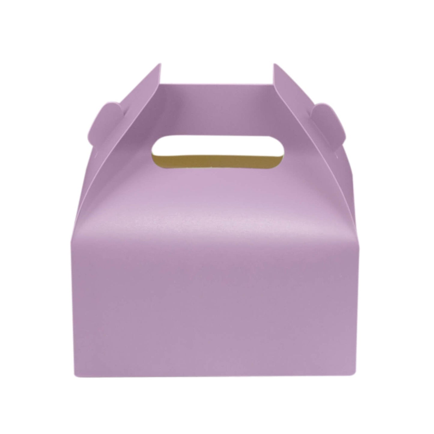 25 Pack Candy Gift Tote Gable Boxes, Matte Lavender Lilac Party Favor Treat Boxes - 6"x3.5"x7"