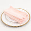 5 Pack Lamour Satin 20"x20" Napkins Blush - Soft Matte Finish Dinner Napkins