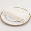 5 Pack Lamour Satin 20"x20" Napkins Ivory - Soft Matte Finish Dinner Napkins
