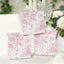 25 Pack Candy Treat Favor Boxes in French Toile Pattern - Matte Pink and White Party Gift Boxes, Cardstock Paper - 3"x3"