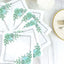 20-Pack Paper Dinner Napkins with Floral Design White/Green - Disposable 2 Ply Beverage Napkins 6.5"x6.5"