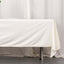 Scuba Rectangular 60"x102" Tablecloth Ivory - Wrinkle Free & Stain Resistant Table Cover