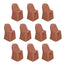 10 Pack Polyester Chair Covers for Folding Chairs Terracotta (Rust) - Wrinkle-Free Stain-Resistant Slip-On Slipcovers
